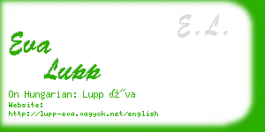 eva lupp business card
